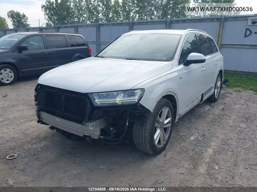 2017 AUDI Q7 VIN WA1WAAF7XHD000636 — фото 6
