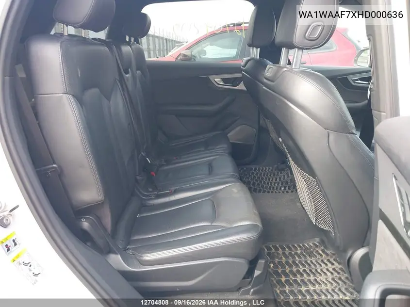 2017 AUDI Q7 VIN WA1WAAF7XHD000636 — фото 8