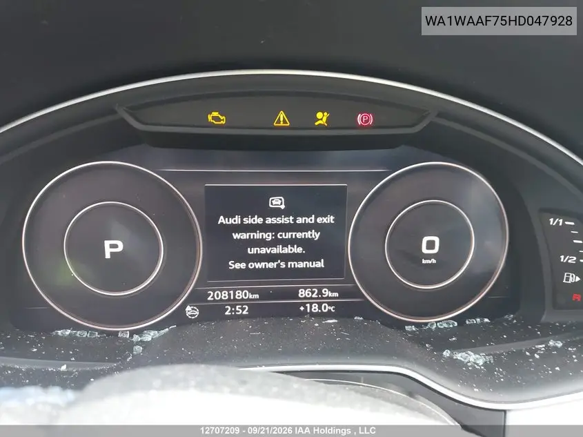 2017 AUDI Q7 VIN WA1WAAF75HD047928 — фото 7