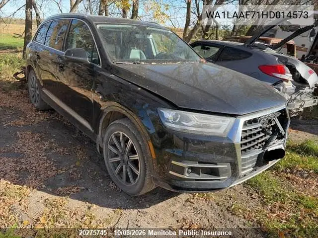 AUDI Q7 2017, VIN WA1LAAF71HD014573
