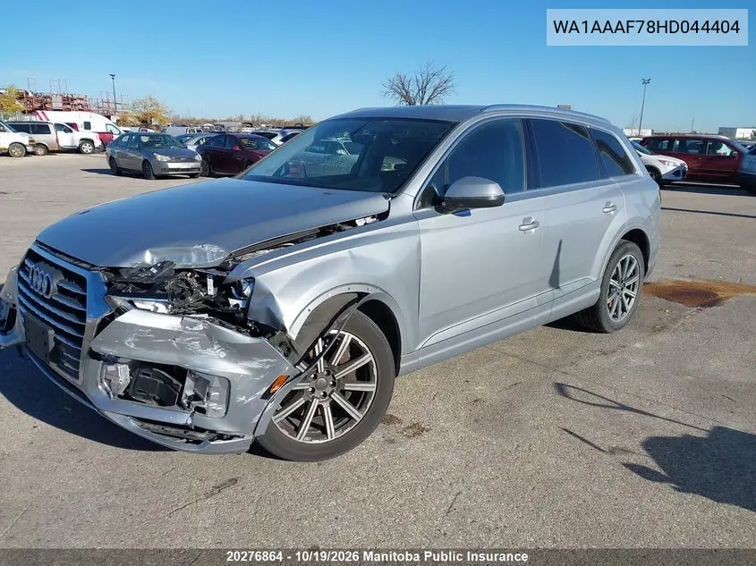 2017 AUDI Q7 VIN WA1AAAF78HD044404 — фото 2