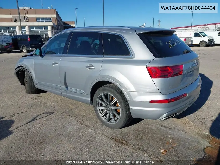 2017 AUDI Q7 VIN WA1AAAF78HD044404 — фото 3