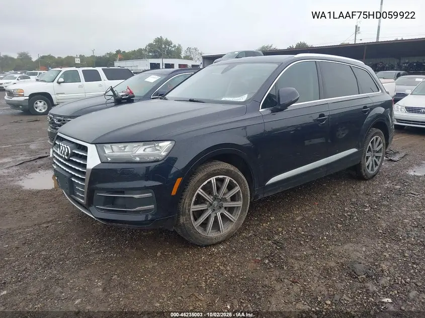 2017 AUDI Q7 VIN WA1LAAF75HD059922 — фото 2