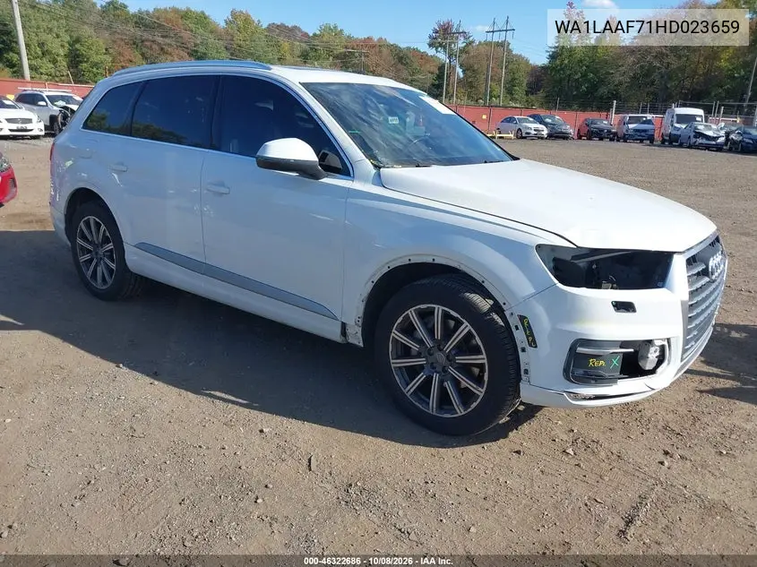 AUDI Q7 2017, VIN WA1LAAF71HD023659