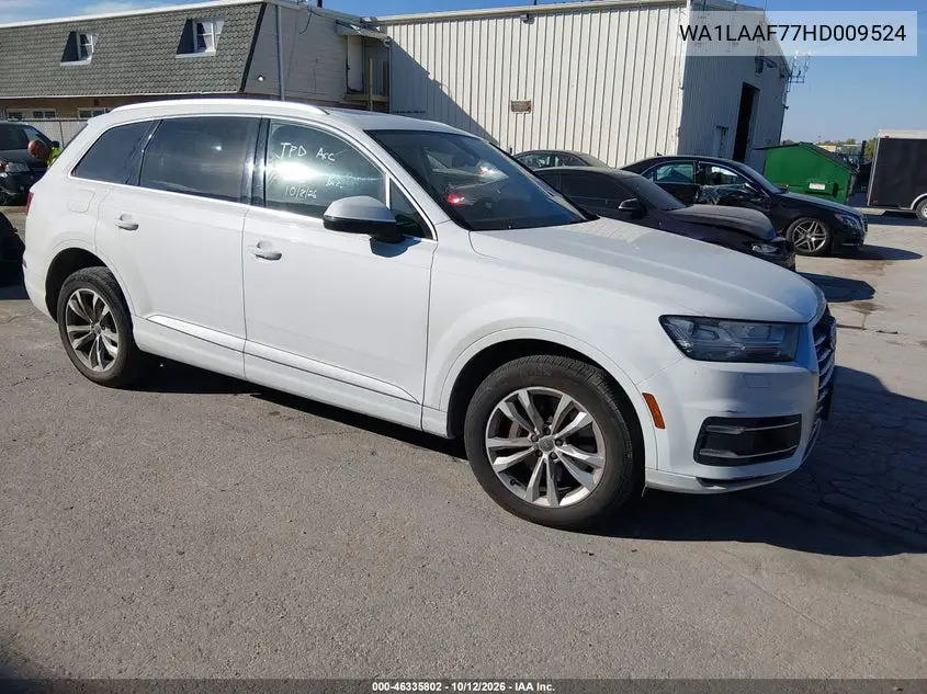 AUDI Q7 2017, VIN WA1LAAF77HD009524