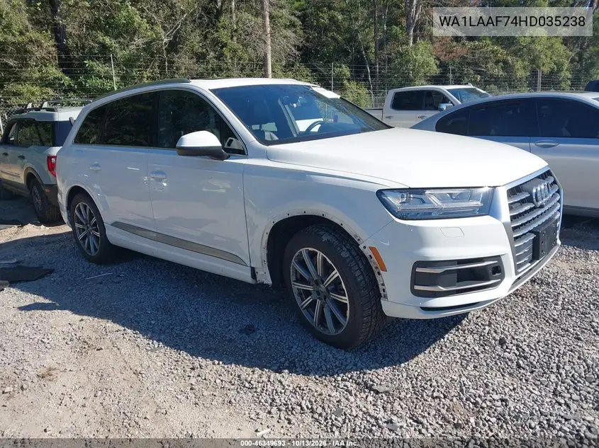 AUDI Q7 2017, VIN WA1LAAF74HD035238