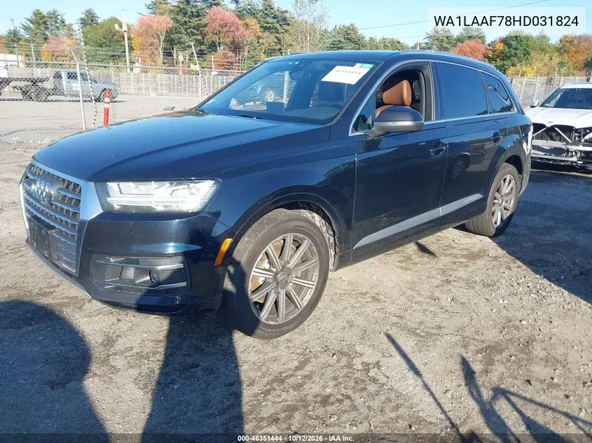 2017 AUDI Q7 VIN WA1LAAF78HD031824 — фото 2