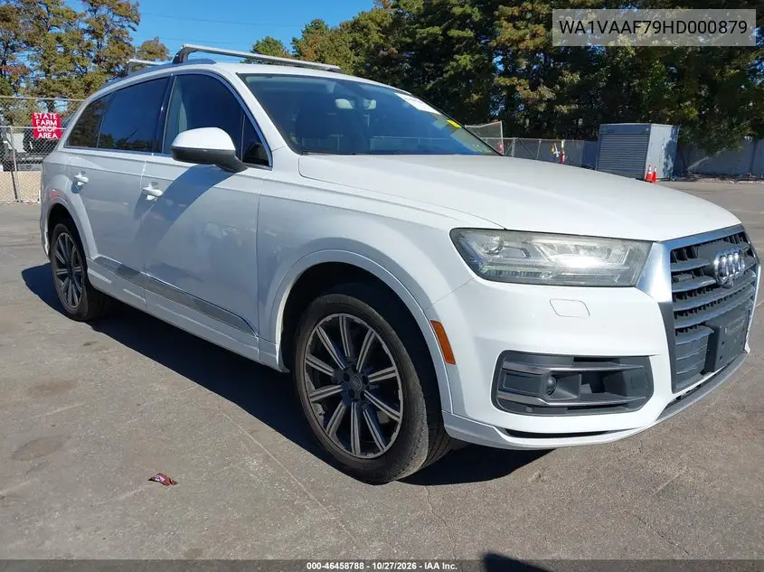 AUDI Q7 2017, VIN WA1VAAF79HD000879