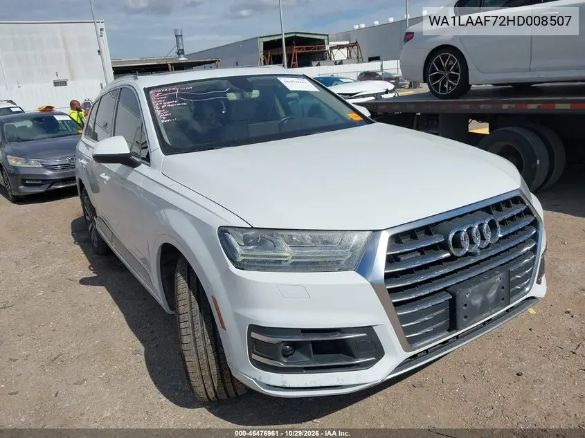 AUDI Q7 2017, VIN WA1LAAF72HD008507