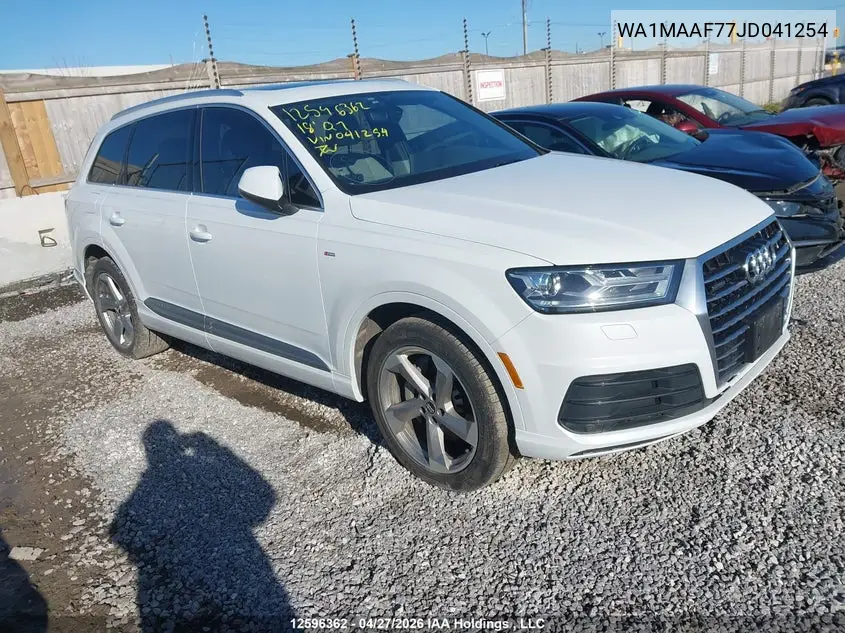 AUDI Q7 2018, VIN WA1MAAF77JD041254