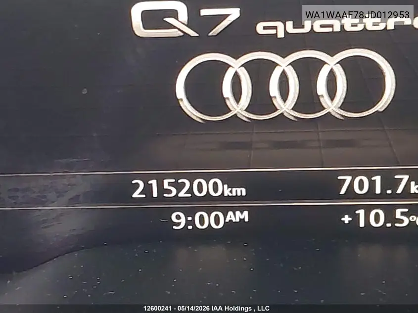 2018 AUDI Q7 VIN WA1WAAF78JD012953 — фото 15