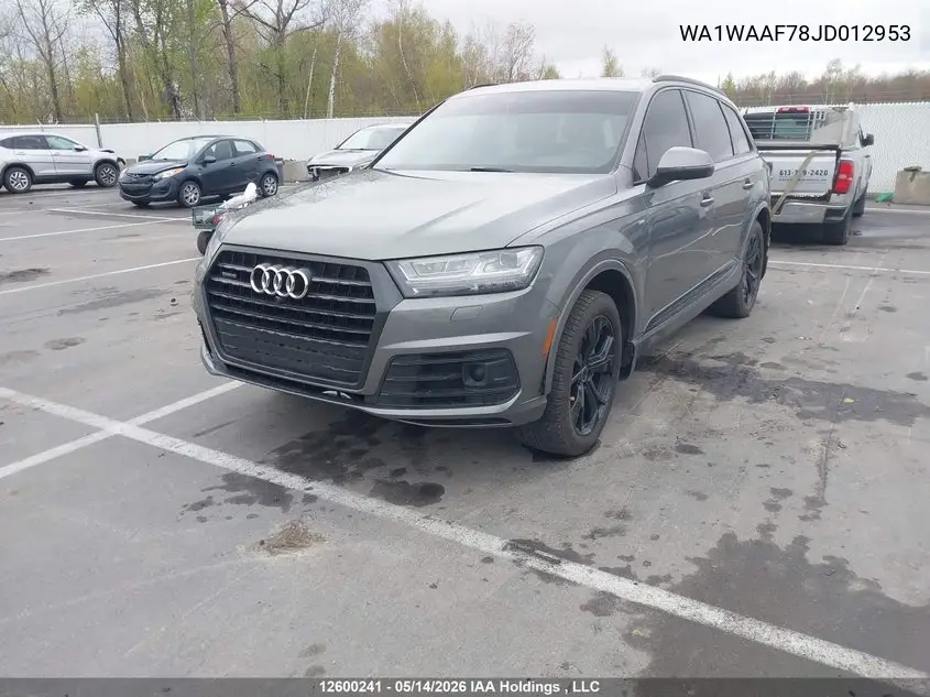 2018 AUDI Q7 VIN WA1WAAF78JD012953 — фото 2