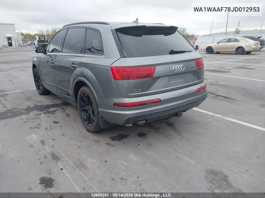 2018 AUDI Q7 VIN WA1WAAF78JD012953 — фото 3