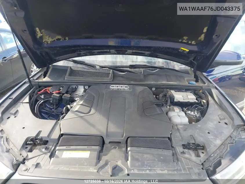 2018 AUDI Q7 VIN WA1WAAF76JD043375 — фото 10