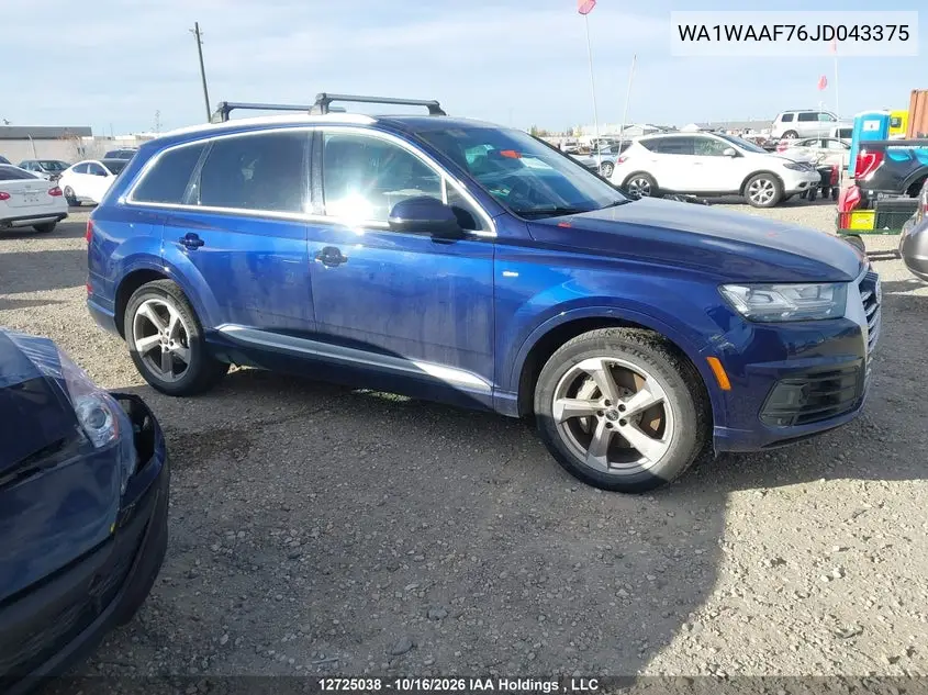 2018 AUDI Q7 VIN WA1WAAF76JD043375 — фото 13
