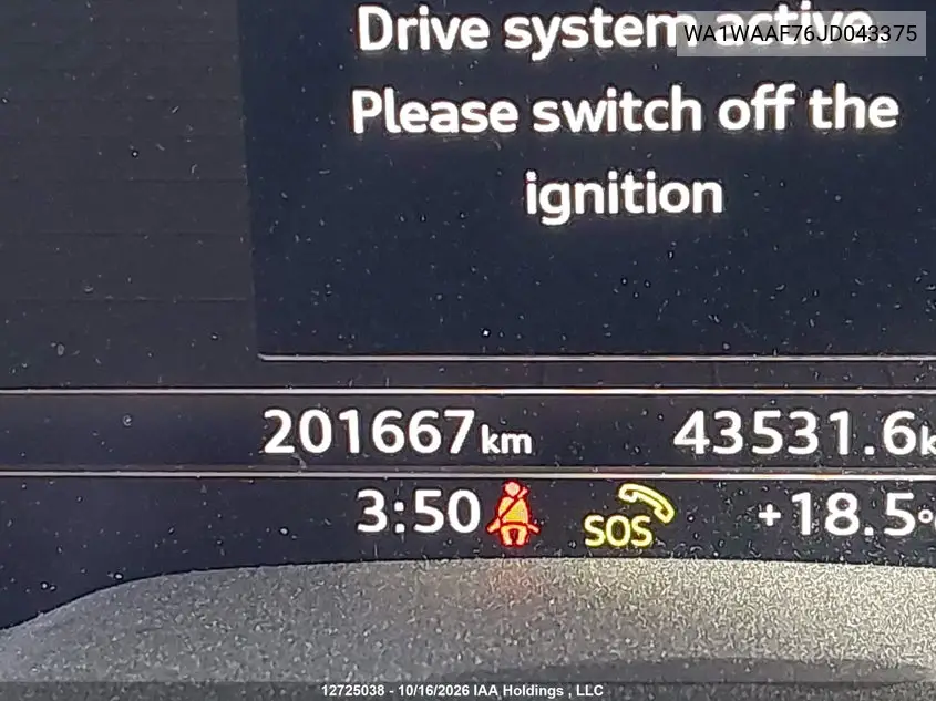 2018 AUDI Q7 VIN WA1WAAF76JD043375 — фото 15