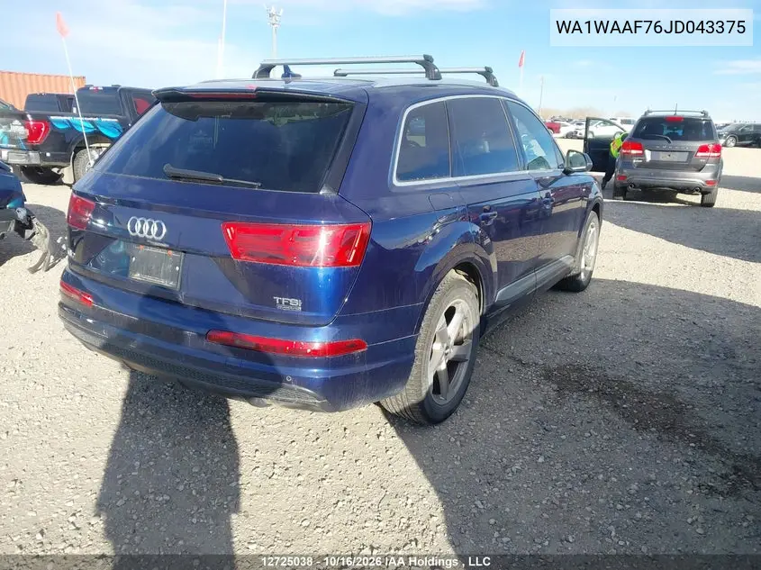 2018 AUDI Q7 VIN WA1WAAF76JD043375 — фото 4