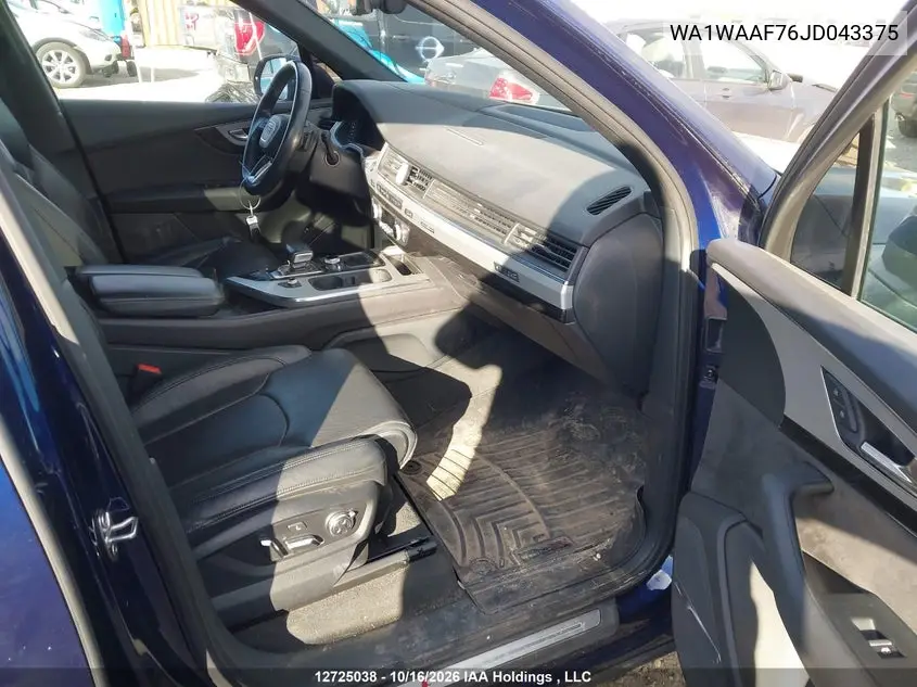 2018 AUDI Q7 VIN WA1WAAF76JD043375 — фото 5