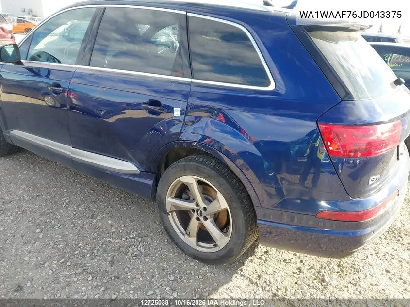2018 AUDI Q7 VIN WA1WAAF76JD043375 — фото 6