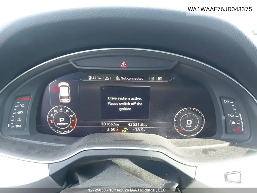 2018 AUDI Q7 VIN WA1WAAF76JD043375 — фото 7