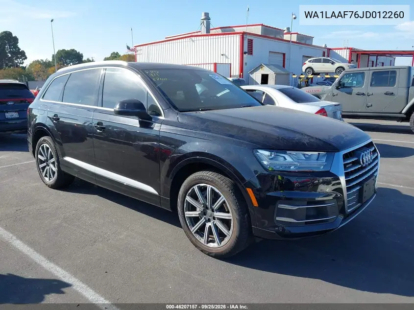 AUDI Q7 2018, VIN WA1LAAF76JD012260