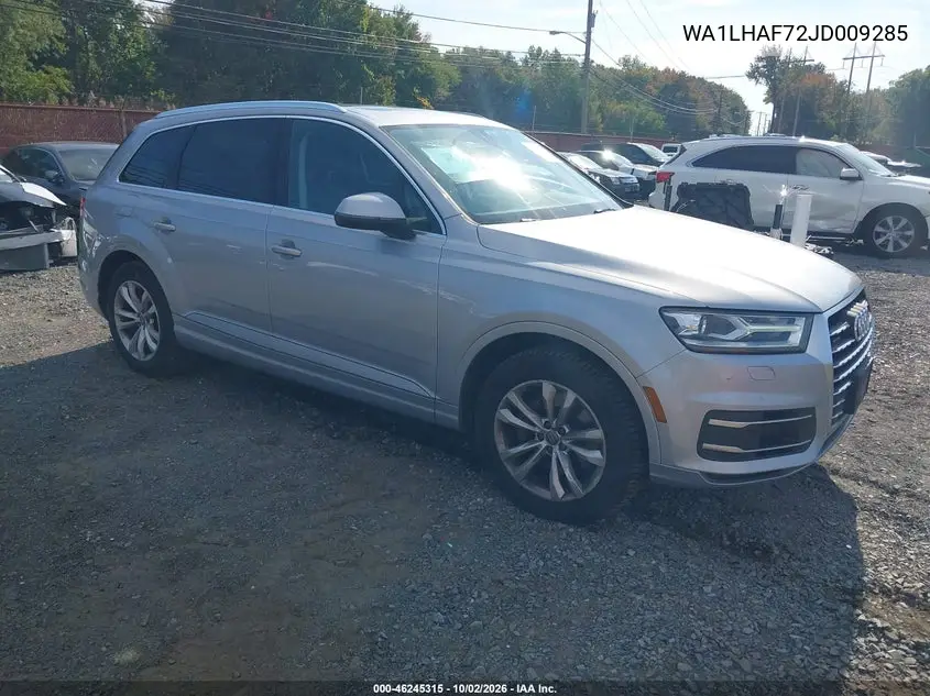 AUDI Q7 2018, VIN WA1LHAF72JD009285