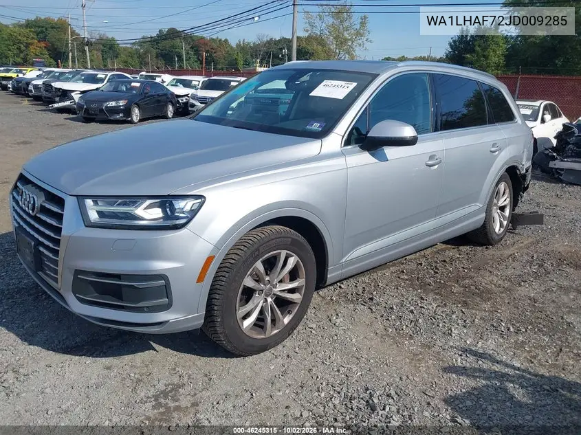 2018 AUDI Q7 VIN WA1LHAF72JD009285 — фото 2