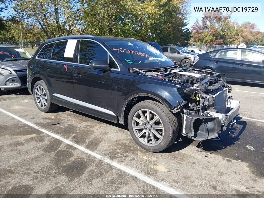 AUDI Q7 2018, VIN WA1VAAF70JD019729