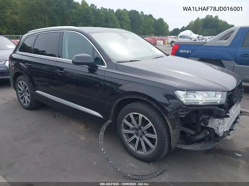 AUDI Q7 2018, VIN WA1LHAF78JD016001