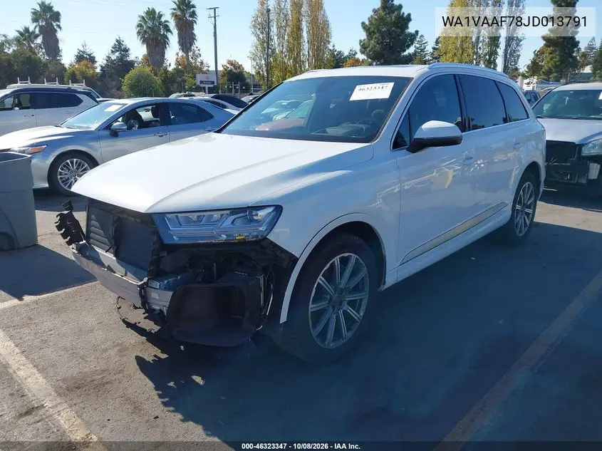 2018 AUDI Q7 VIN WA1VAAF78JD013791 — фото 2