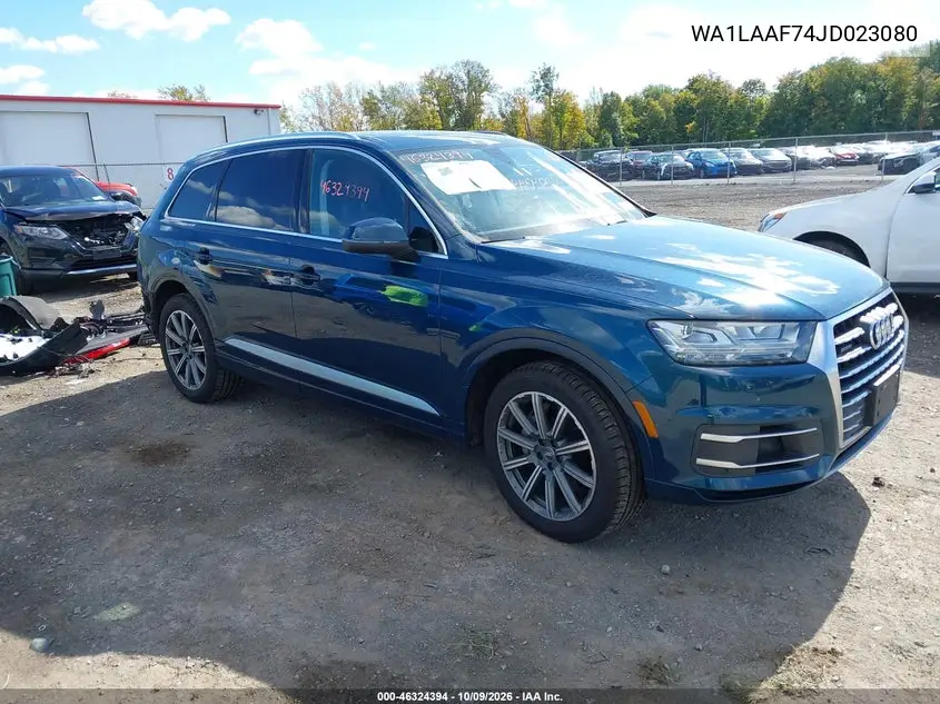 AUDI Q7 2018, VIN WA1LAAF74JD023080