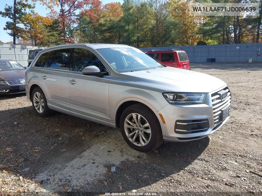 AUDI Q7 2018, VIN WA1LAAF71JD006639
