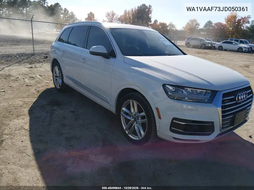 AUDI Q7 2018, VIN WA1VAAF73JD050361