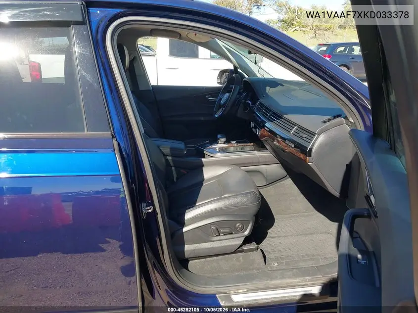 2019 AUDI Q7 VIN WA1VAAF7XKD033378 — фото 5