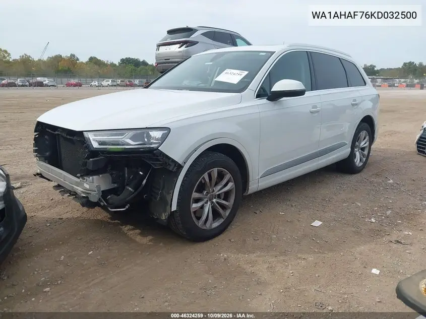 2019 AUDI Q7 VIN WA1AHAF76KD032500 — фото 2