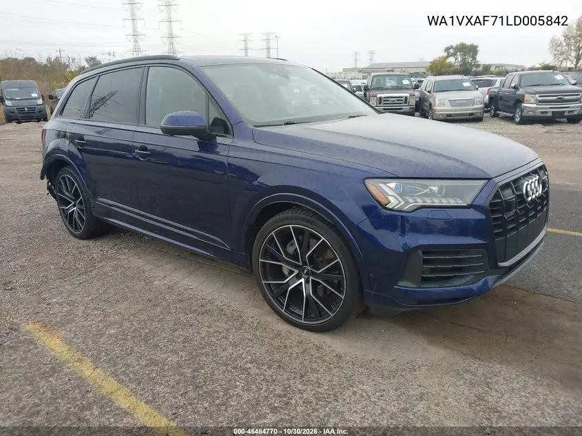 AUDI Q7 2020, VIN WA1VXAF71LD005842