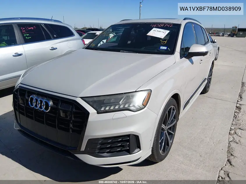2021 AUDI Q7 VIN WA1VXBF78MD038909 — фото 2