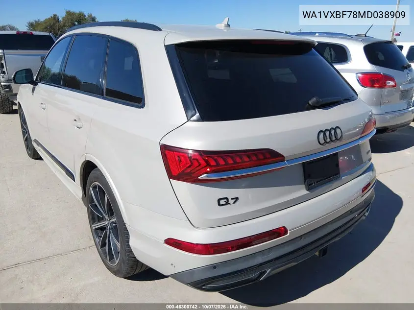 2021 AUDI Q7 VIN WA1VXBF78MD038909 — фото 3