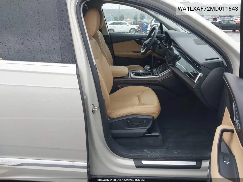 2021 AUDI Q7 VIN WA1LXAF72MD011643 — фото 5