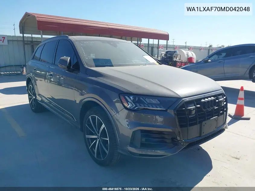 AUDI Q7 2021, VIN WA1LXAF70MD042048