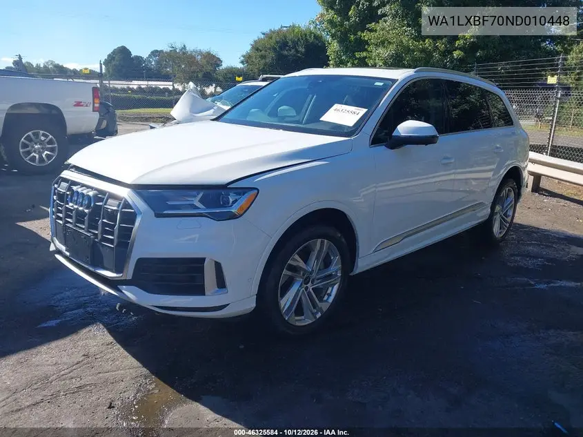 2022 AUDI Q7 VIN WA1LXBF70ND010448 — фото 2