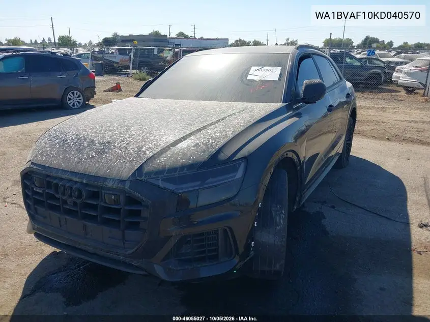 2019 AUDI Q8 VIN WA1BVAF10KD040570 — фото 2