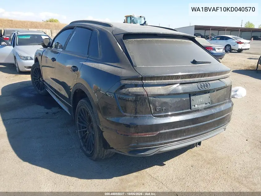 2019 AUDI Q8 VIN WA1BVAF10KD040570 — фото 3