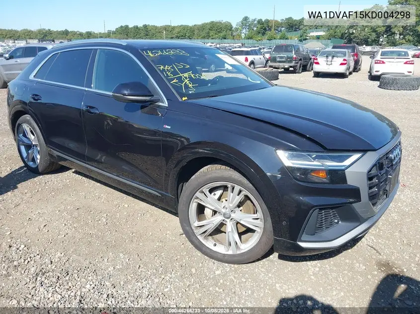 AUDI Q8 2019, VIN WA1DVAF15KD004298