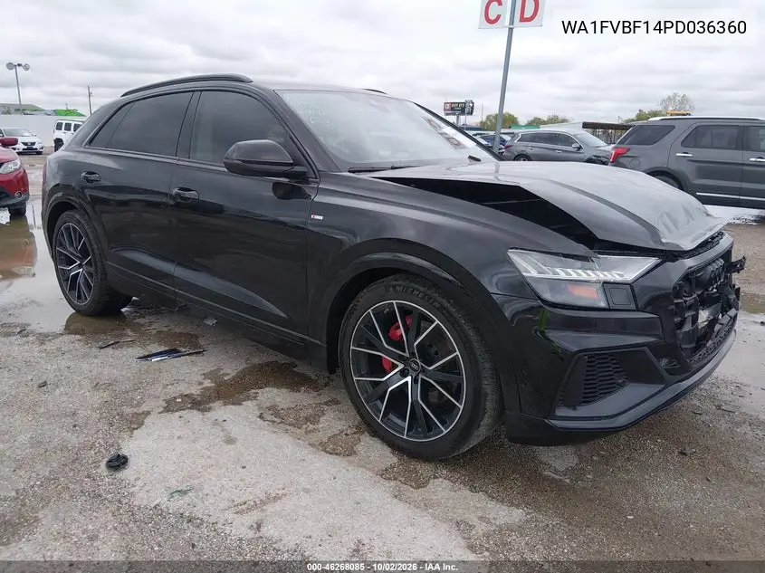 AUDI Q8 2023, VIN WA1FVBF14PD036360