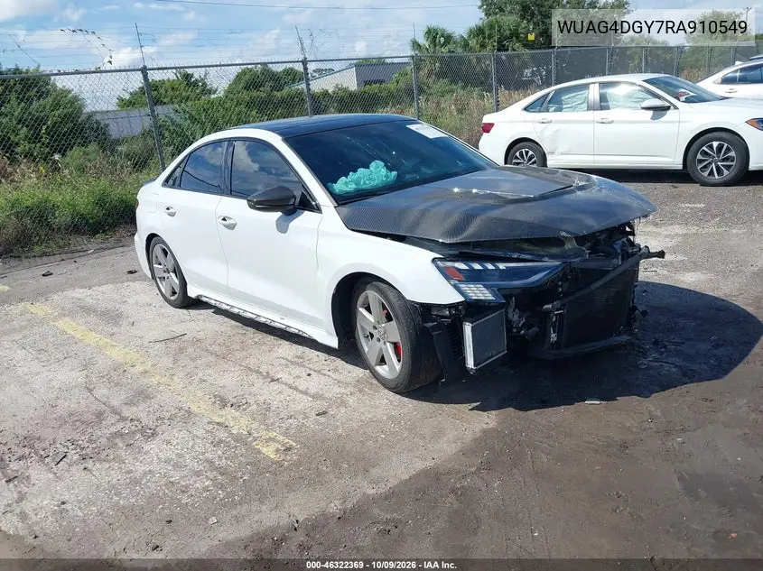 AUDI RS3 2024, VIN WUAG4DGY7RA910549