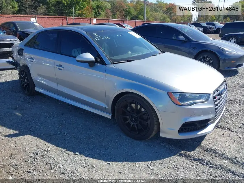 AUDI S3 2016, VIN WAUB1GFF2G1014848