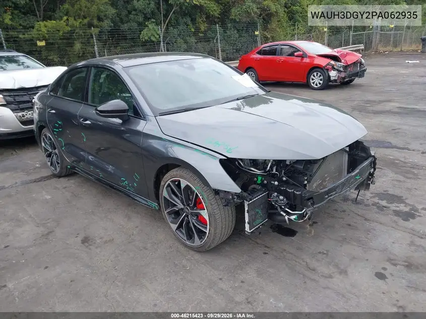 AUDI S3 2023, VIN WAUH3DGY2PA062935