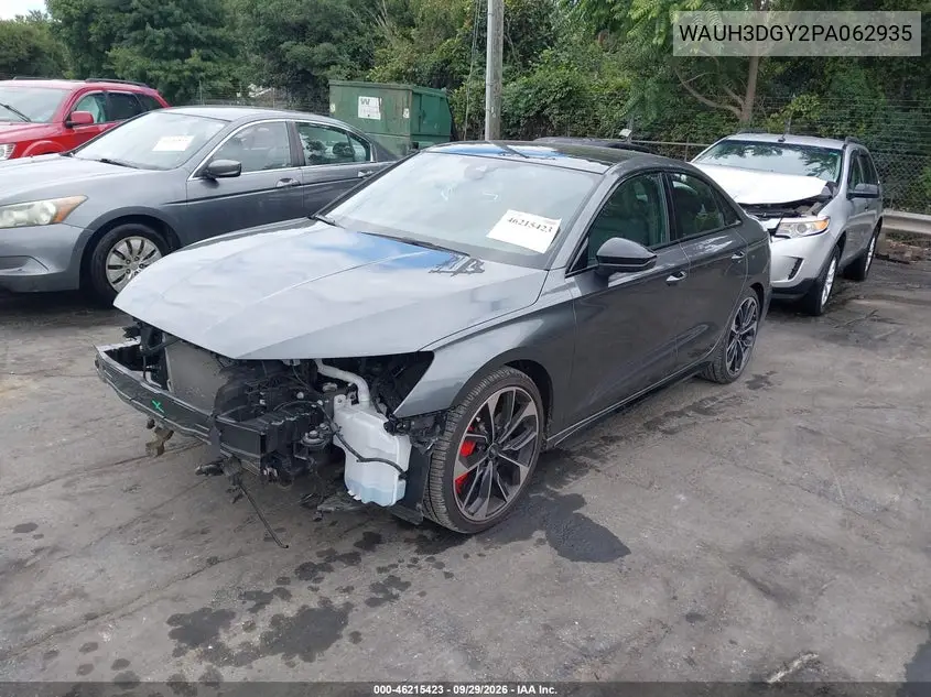 2023 AUDI S3 VIN WAUH3DGY2PA062935 — фото 2