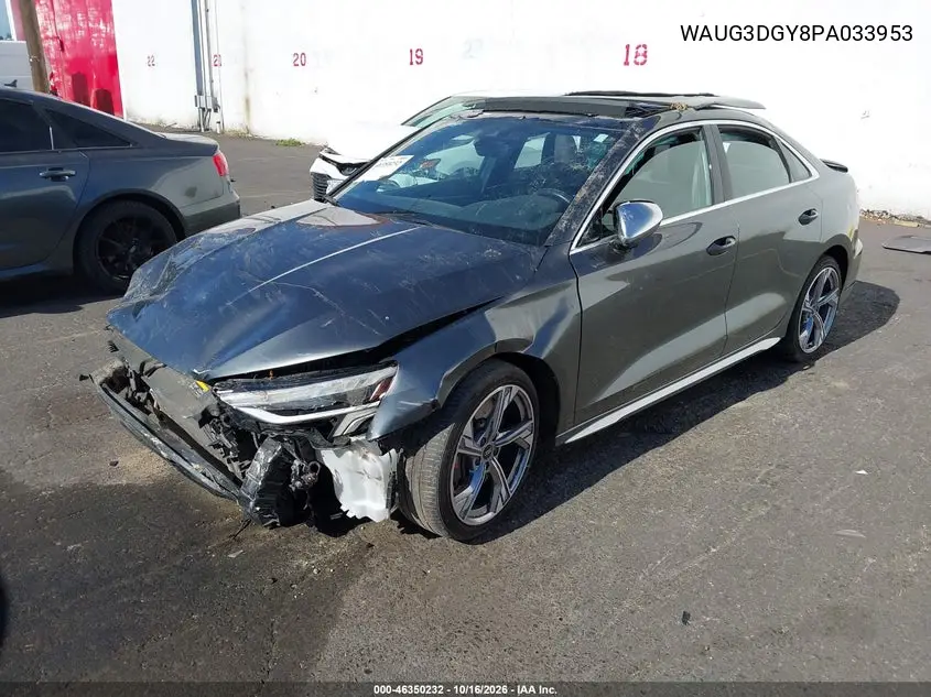 2023 AUDI S3 VIN WAUG3DGY8PA033953 — фото 2